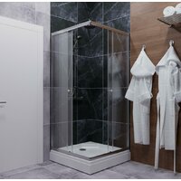 Душевой уголок Triton Вента Хром А1 100х100 без поддона (прозрачное стекло) - Превью изображения №9 — Интернет-магазин Time-Shop