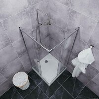 Душевой уголок Triton Вента Хром А1 100х100 без поддона (прозрачное стекло) - Превью изображения №6 — Интернет-магазин Time-Shop