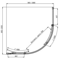 Душевой уголок Ambassador Queen Black 11011202 100х100 - Превью изображения №9 — Интернет-магазин Time-Shop