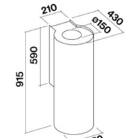Кухонная вытяжка Falmec Polar/Black Design 35 800 м3/ч (черный) - Превью изображения №2 — Интернет-магазин Time-Shop