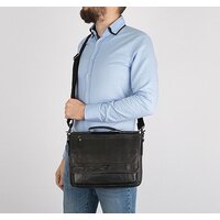 Портфель Poshete 253-7501-24-BLK (черный) - Превью изображения №2 — Интернет-магазин Time-Shop