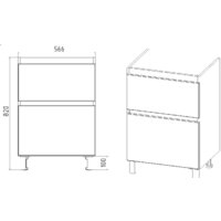  Viant Тумба под умывальник Мальта Como 60 VMAL60CO-T2Y - Превью изображения №4 — Интернет-магазин Time-Shop