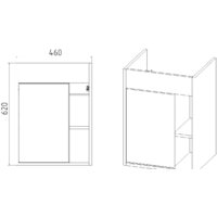  Viant Тумба под умывальник Бостон Como 50 VBOS50CO-T1STP - Превью изображения №4 — Интернет-магазин Time-Shop