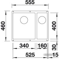 Кухонная мойка Blanco Subline 340/160-U 525986 (левая, черный) - Превью изображения №2 — Интернет-магазин Time-Shop