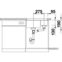 Кухонная мойка Blanco Subline 340/160-U 525986 (левая, черный) - Превью изображения №4 — Интернет-магазин Time-Shop