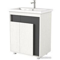 Дабер Тумба под умывальник 015 70 Т15.7.0.20 (белый древесный/серый)