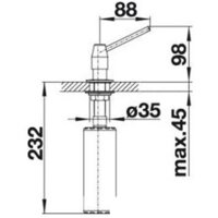 Дозатор для моющего средства Blanco Tango (нержавеющая сталь) [512643] - Превью изображения №2 — Интернет-магазин Time-Shop