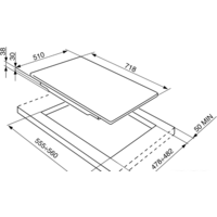 Варочная панель Smeg P705ES - Превью изображения №2 — Интернет-магазин Time-Shop