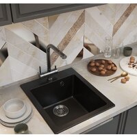 Кухонная мойка Mixline ML-GM14 551910 (ультра-черный) - Превью изображения №4 — Интернет-магазин Time-Shop