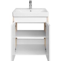  Акватон Тумба с умывальником Сканди Doors 55 1A2788K0SDB20 (белый/дуб верона) - Превью изображения №4 — Интернет-магазин Time-Shop