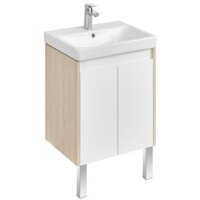  Акватон Тумба с умывальником Сканди Doors 55 1A2788K0SDB20 (белый/дуб верона) - Превью изображения №3 — Интернет-магазин Time-Shop