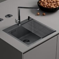 Roxen Snake 560220-45-BS PVD графит/текстурная поверхность (с ролл-матом и дозатором)