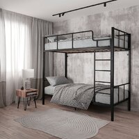 Двухъярусная кровать Князев Мебель Турнео 1 ТУ1.90.200.Ч (черный муар) - Превью изображения №11 — Интернет-магазин Time-Shop