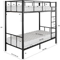 Двухъярусная кровать Князев Мебель Турнео 1 ТУ1.90.200.Ч (черный муар) - Превью изображения №13 — Интернет-магазин Time-Shop