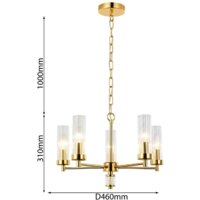 Подвесная люстра Favourite Aesthetic 2673-5P - Превью изображения №7 — Интернет-магазин Time-Shop
