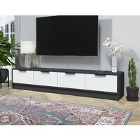 Тумба Интерлиния ТВ Концепт КТ-ТВ4-35 (белый платинум/антрацит) - Превью изображения №3 — Интернет-магазин Time-Shop