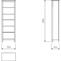 Стеллаж Mio Tesoro Сага 70 2.08.07.110.16 (темно-бирюзовый/ясень) - Превью изображения №5 — Интернет-магазин Time-Shop
