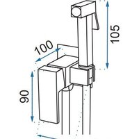 Гигиенический душ Rea Fenix REA-B5687 (черный) - Превью изображения №2 — Интернет-магазин Time-Shop