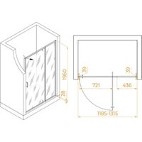Душевая дверь RGW PA-008 350800813-21 (хром/матовое стекло) - Превью изображения №5 — Интернет-магазин Time-Shop