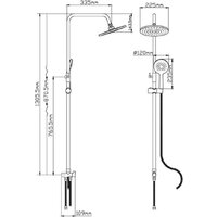 Душевая система  Potato P3500BL - Превью изображения №6 — Интернет-магазин Time-Shop