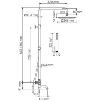 Душевая система  Wasserkraft A288.258.217.BM Thermo - Превью изображения №3 — Интернет-магазин Time-Shop