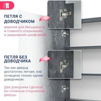  Doratiz Шкаф с зеркалом Крит 60 L 2711.168 (серый) - Превью изображения №11 — Интернет-магазин Time-Shop