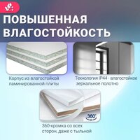  Doratiz Шкаф с зеркалом Крит 60 L 2711.168 (серый) - Превью изображения №13 — Интернет-магазин Time-Shop