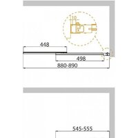 Стеклянная шторка для ванны Cezares SLIDER-VF-11-90/150-C-Cr - Превью изображения №3 — Интернет-магазин Time-Shop