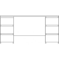 Стол Mio Tesoro Кастор 6 ящиков 151x65 2.03.06.040.1 (белый) - Превью изображения №6 — Интернет-магазин Time-Shop