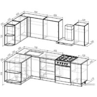 Готовая кухня Интермебель Микс Топ-11 1.9x1.5м левая (графит серый/дуб крафт золотой/дуб вотан) - Превью изображения №7 — Интернет-магазин Time-Shop