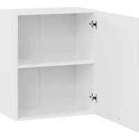 Шкаф навесной Трия Тиана 1В6 с одной дверью (белый/белый супермат) - Превью изображения №2 — Интернет-магазин Time-Shop