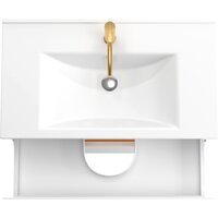  ЗОВ Тумба под умывальник Лира 100 L100MW0MWGVG-KP13W (белый/белый глянец) - Превью изображения №2 — Интернет-магазин Time-Shop