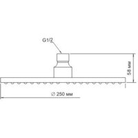 Верхний душ Wasserkraft A030 - Превью изображения №3 — Интернет-магазин Time-Shop