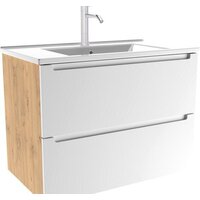ЗОВ Тумба с умывальником Дион 60 D60LHO0M9003MKV5-OL60 (белый матовый/дуб)