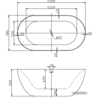 Ванна BelBagno BB27 150x78 - Превью изображения №2 — Интернет-магазин Time-Shop