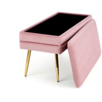 Пуфик Halmar Velva (розовый/золотой) - Превью изображения №4 — Интернет-магазин Time-Shop