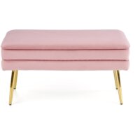 Пуфик Halmar Velva (розовый/золотой) - Превью изображения №3 — Интернет-магазин Time-Shop