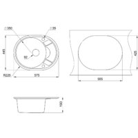 Кухонная мойка Granula 5802 (шварц) - Превью изображения №2 — Интернет-магазин Time-Shop