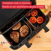Аэрогриль (аэрофритюрница) Tefal Dual Easy Fry Essential XXL Air Fryer EY901N (черный) - Превью изображения №6 — Интернет-магазин Time-Shop