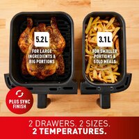 Аэрогриль (аэрофритюрница) Tefal Dual Easy Fry Essential XXL Air Fryer EY901N (черный) - Превью изображения №4 — Интернет-магазин Time-Shop