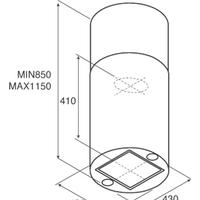 Кухонная вытяжка Jetair Pipe Island WH/A/43 PRF0099305A - Превью изображения №3 — Интернет-магазин Time-Shop