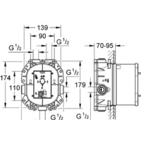 Скрытый механизм Grohe Rapido T 35500000 - Превью изображения №2 — Интернет-магазин Time-Shop
