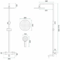 Душевая система  Rea Lungo REA-P4113 (черный) - Превью изображения №4 — Интернет-магазин Time-Shop