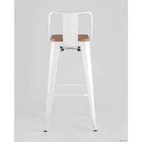Стул Stool Group Tolix Wood со спинкой YD-H675E-W LG-02 (белый глянцевый/светлое дерево) - Превью изображения №5 — Интернет-магазин Time-Shop