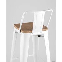 Стул Stool Group Tolix Wood со спинкой YD-H675E-W LG-02 (белый глянцевый/светлое дерево) - Превью изображения №7 — Интернет-магазин Time-Shop