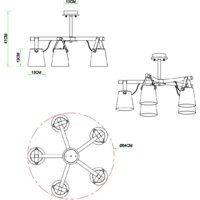 Люстра средней высоты Arte Lamp Thomas A7032PL-5WH - Превью изображения №4 — Интернет-магазин Time-Shop