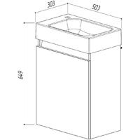  Belux Тумба с умывальником Темпо НП50 (31, бетон чикаго/светло-серый) - Превью изображения №5 — Интернет-магазин Time-Shop