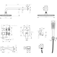 Душевая система  Lemark Ursus LM7222BL - Превью изображения №2 — Интернет-магазин Time-Shop