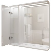 Mixline Шкаф с зеркалом для ванной Лайн 70 553015 (левый, с подсветкой) - Превью изображения №3 — Интернет-магазин Time-Shop