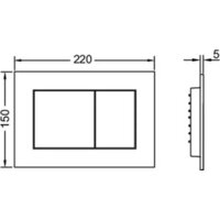 Унитаз подвесной Grado GD-W203T + TECE Kit 9400413 (с кнопкой смыва) - Превью изображения №9 — Интернет-магазин Time-Shop